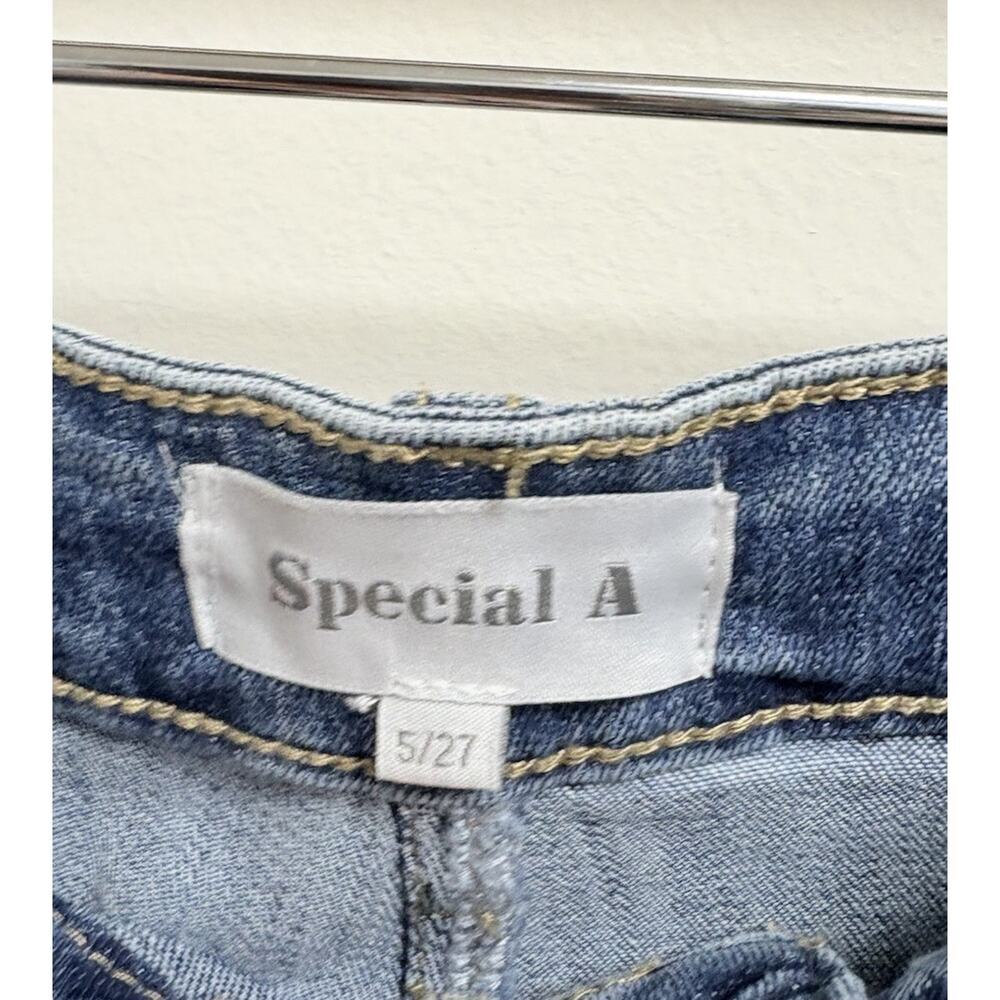 Special A Women’s Straight Leg Wide Jeans Blue Size 5/27 Medium Wash Baggy - Picture 5 of 8